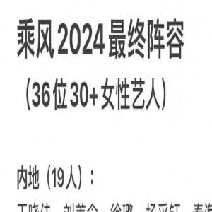 《浪姐5》最新网传名单,李小璐再次出现,日本艺人是花泽香菜