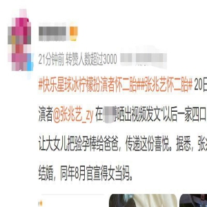 28岁童星官宣怀二胎!退圈结婚刚2年,老公得知后张大嘴满脸复杂