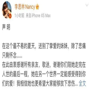 李玟二姐再发声明!