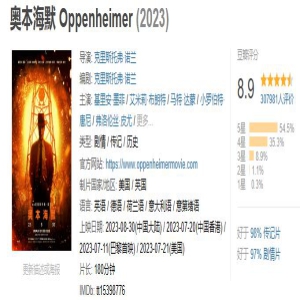 诺兰新片《奥本海默》爆火,粉丝设计的海报太强了!