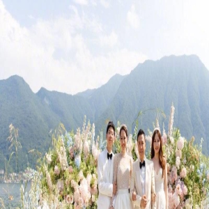 甄济嘉参加父母婚礼,身高比甄子丹还猛,妈妈汪诗诗穿婚纱像公主